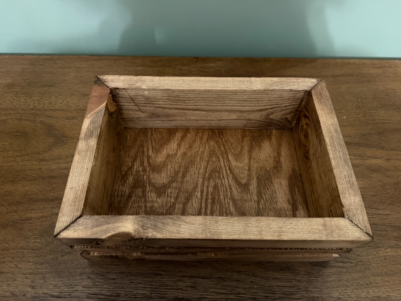 Open Rustic Wood Crate, view 1